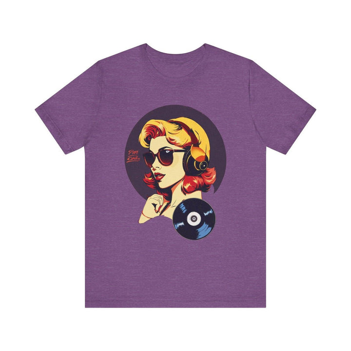 Hip Hop Retro Vibes Diva T Shirt | Heather Team Purple