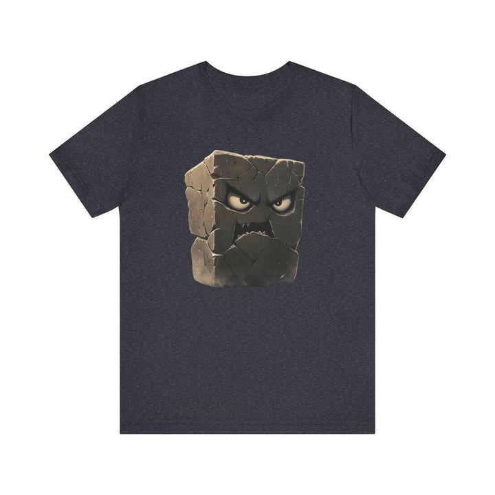 Mario Rock Smash Block T Shirt | Heather Navy