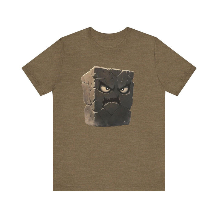 Mario Rock Smash Block T Shirt | Heather Olive