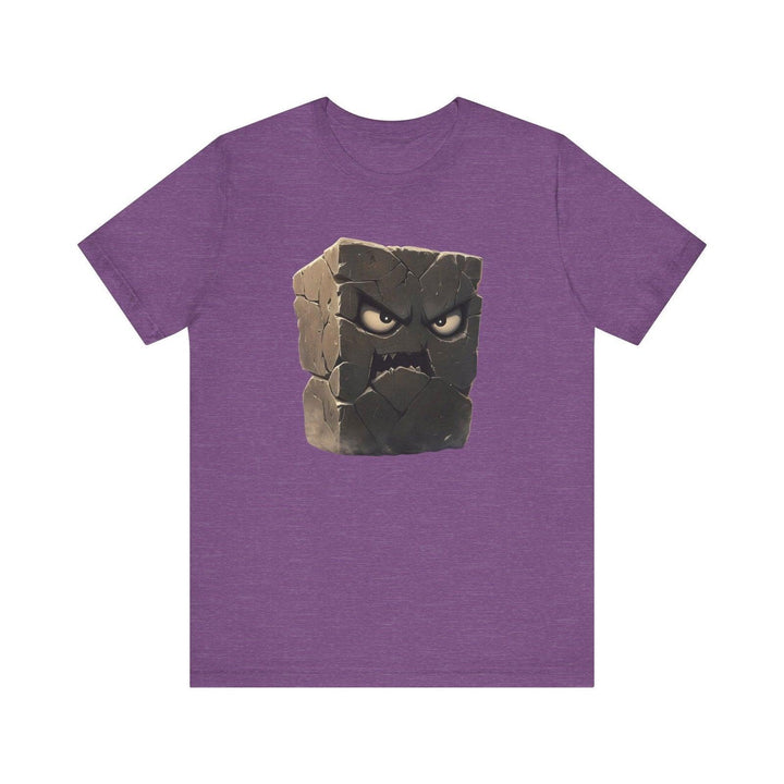 Mario Rock Smash Block T Shirt | Heather Team Purple