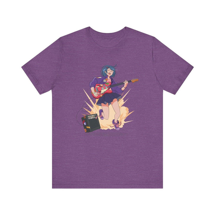 Band Rockstar Anime T Shirt | Heather Team Purple