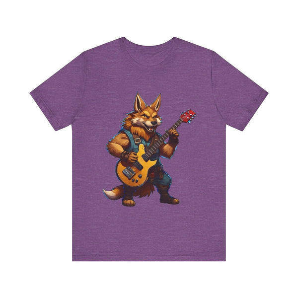 Hip Hop Rockstar Wolf T Shirt | Heather Team Purple