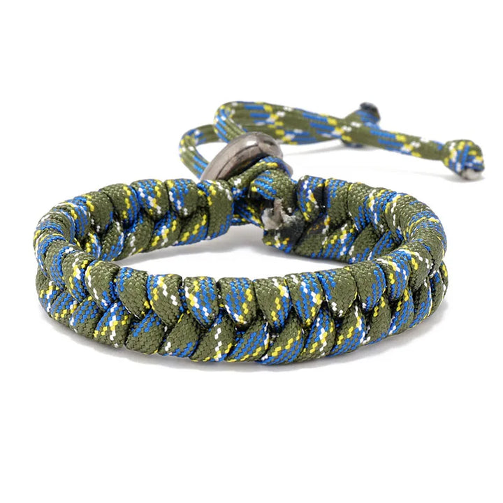 Sporty Parachute Bracelet | Green Blue Twill Tees