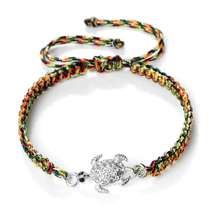 Turtle Pendant Bracelet | Rainbow Twill Tees