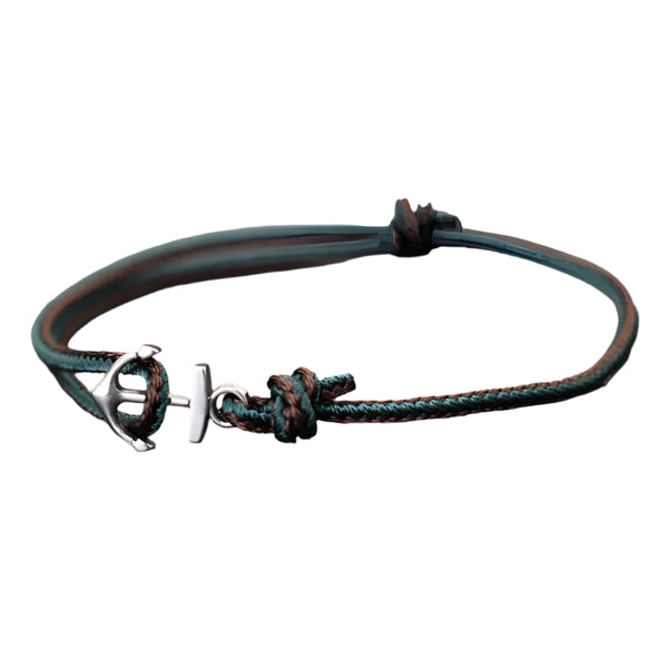 Novel Anchor Bracelet | Dark Green Twill Tees