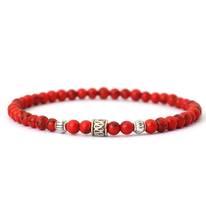 Viking Beads Bracelet | Red Howlite Twill Tees
