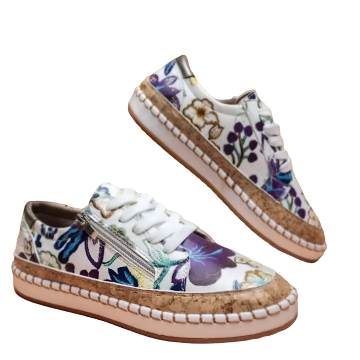 Women Lace Up | Orthopedic Shoes | Purple Twill Tees