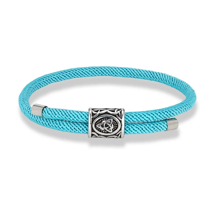 Runes Bead Bracelet | Sky Blue Twill Tees