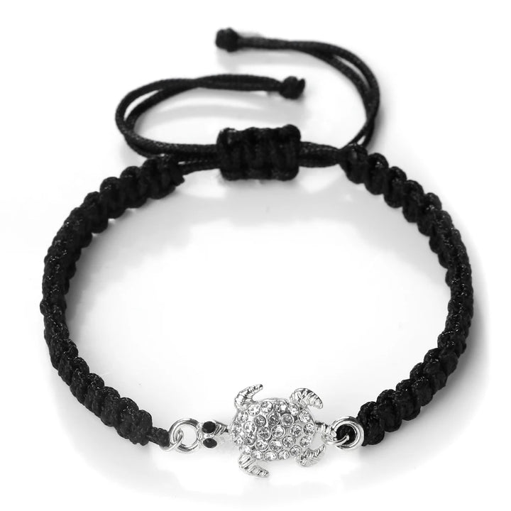 Turtle Pendant Bracelet | Black Twill Tees