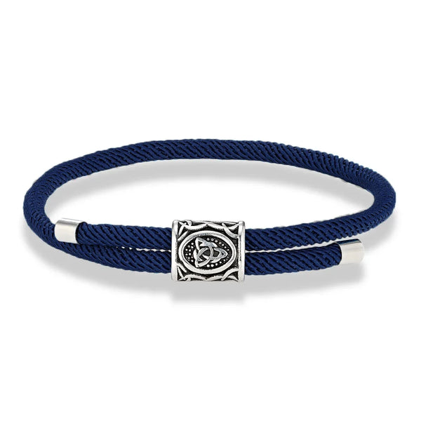 Runes Bead Bracelet | Dark Bule Twill Tees