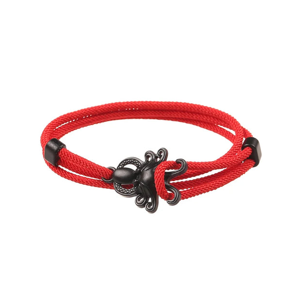 Black Octopus Bracelet | Red Twill Tees