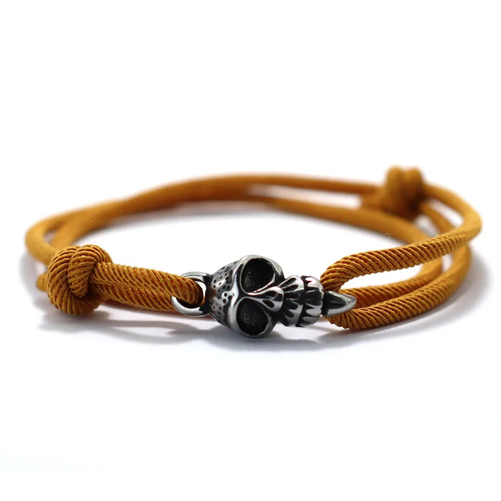 Steel Skull Bracelet | Gold Twill Tees