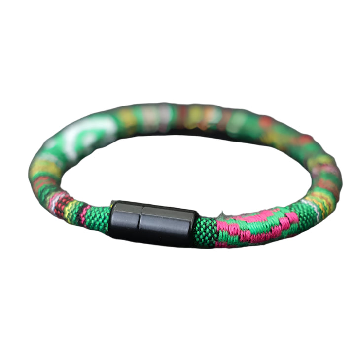 Bohemian Cord Bracelet | Green Twill Tees