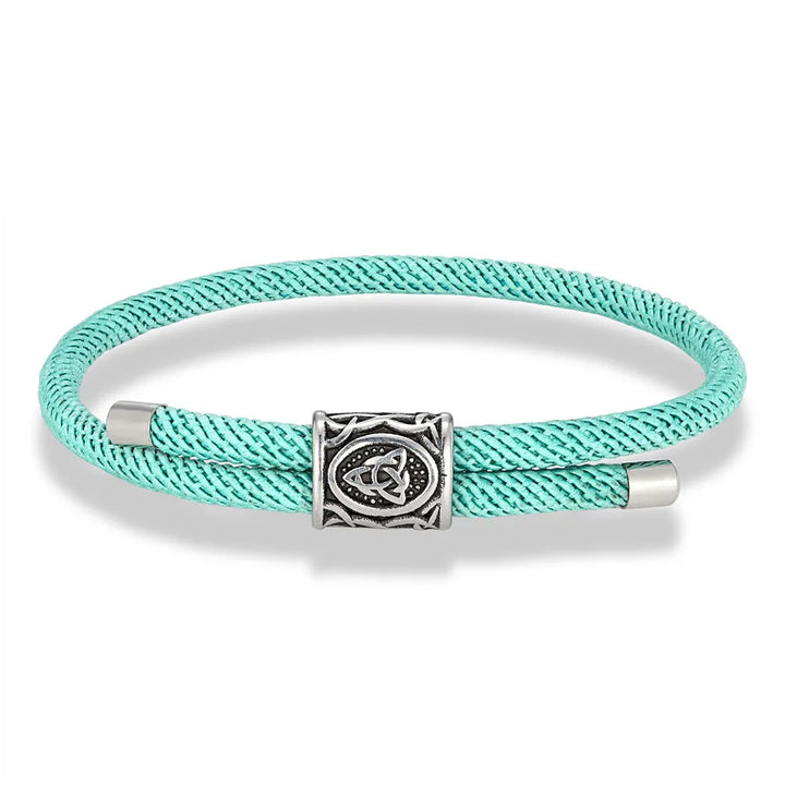 Runes Bead Bracelet | Mint Green Twill Tees