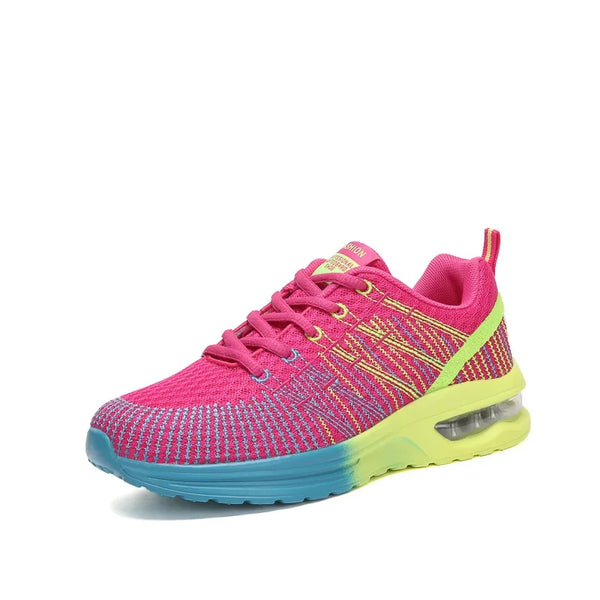 Women Breathable Running Sneakers | Orthopedic Shoes | Rose Red