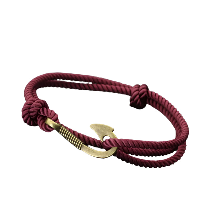 Fishhook Bracelet | Burgundy Twill Tees