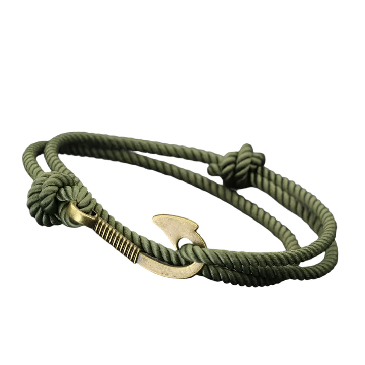Fishhook Bracelet | Army Green Twill Tees