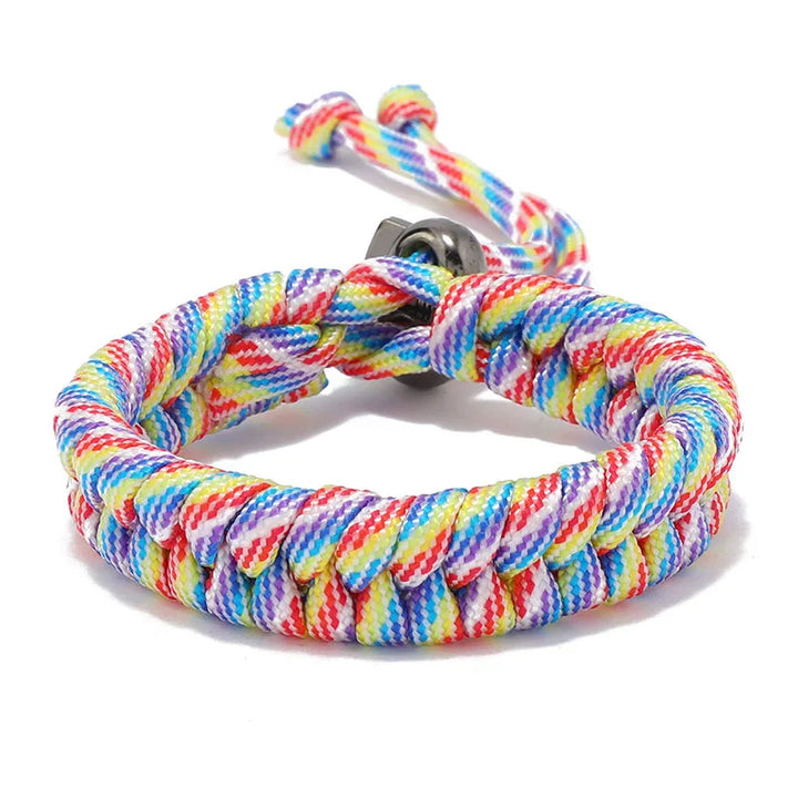 Sporty Parachute Bracelet | Rainbow Twill Tees