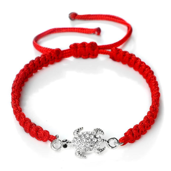 Turtle Pendant Bracelet | Red Twill Tees