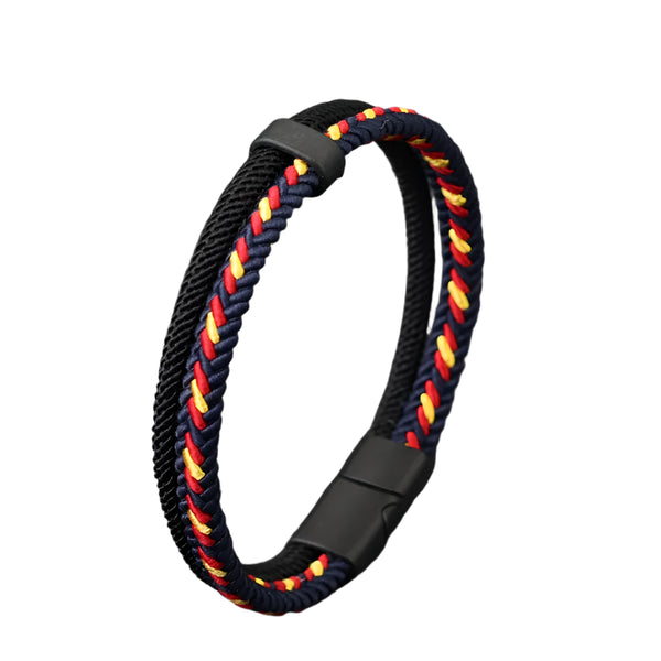 Detachable Buckle Bracelet | Yellow Red Twill Tees