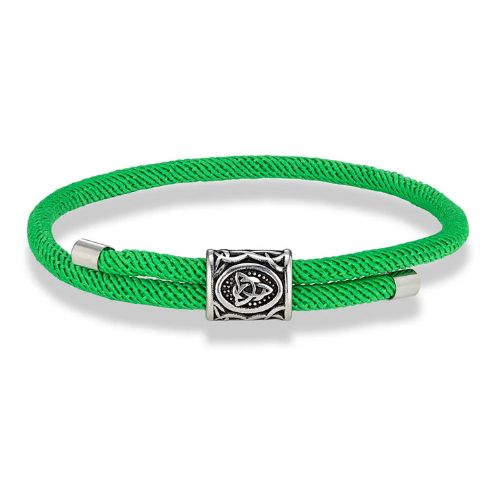 Runes Bead Bracelet | Grass Green Twill Tees