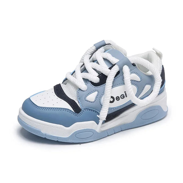 Women Thick Bottomed Shoes | Orthopedic Shoes | White Blue