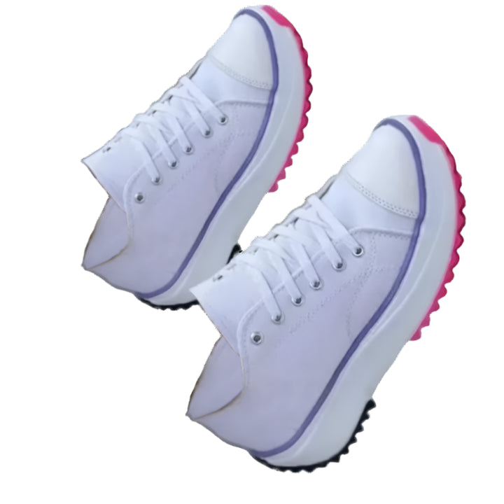Women Round Head Canvas | Orthopedic Shoes | White Twill Tees