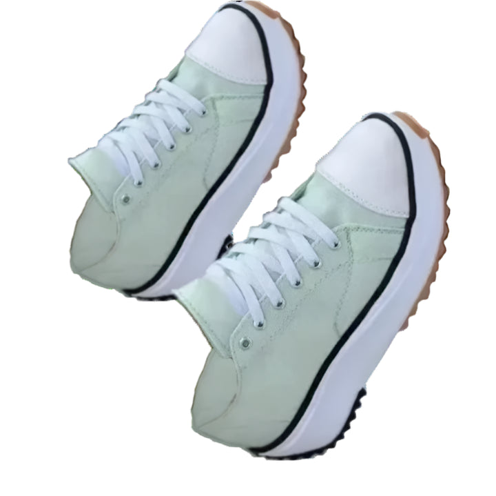 Women Round Head Canvas | Orthopedic Shoes | Green Twill Tees