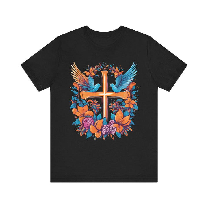 Christian Serene Cross T Shirt | Black