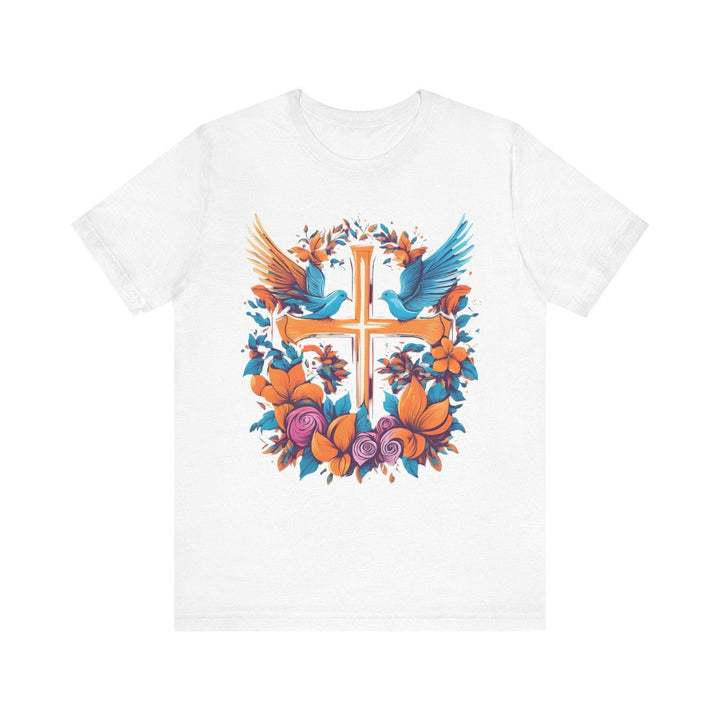 Christian Serene Cross T Shirt | White