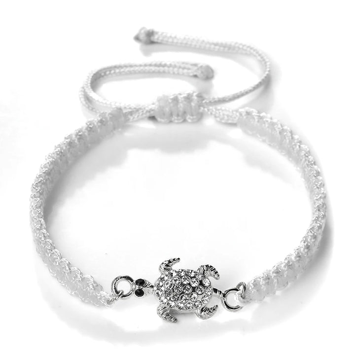 Turtle Pendant Bracelet | White Twill Tees
