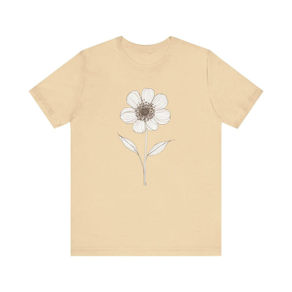 Flower Simple Elegance T Shirt | Soft Cream