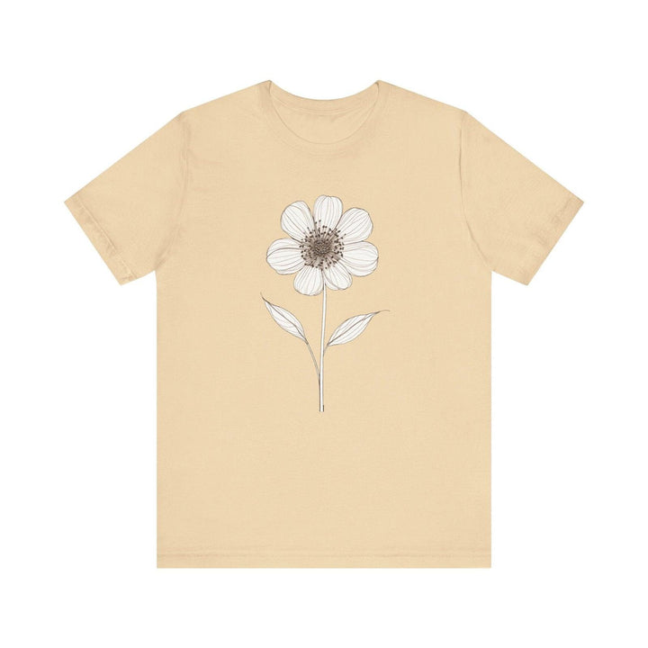 Flower Simple Elegance T Shirt | Soft Cream