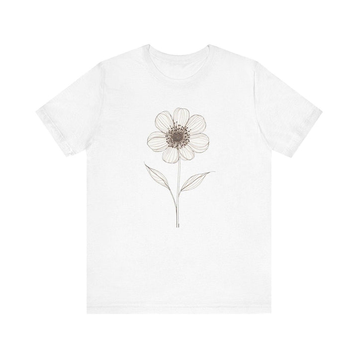 Flower Simple Elegance T Shirt | White