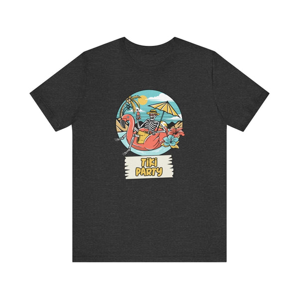 Beach Skeletons in Paradise T Shirt | Dark Grey Heather