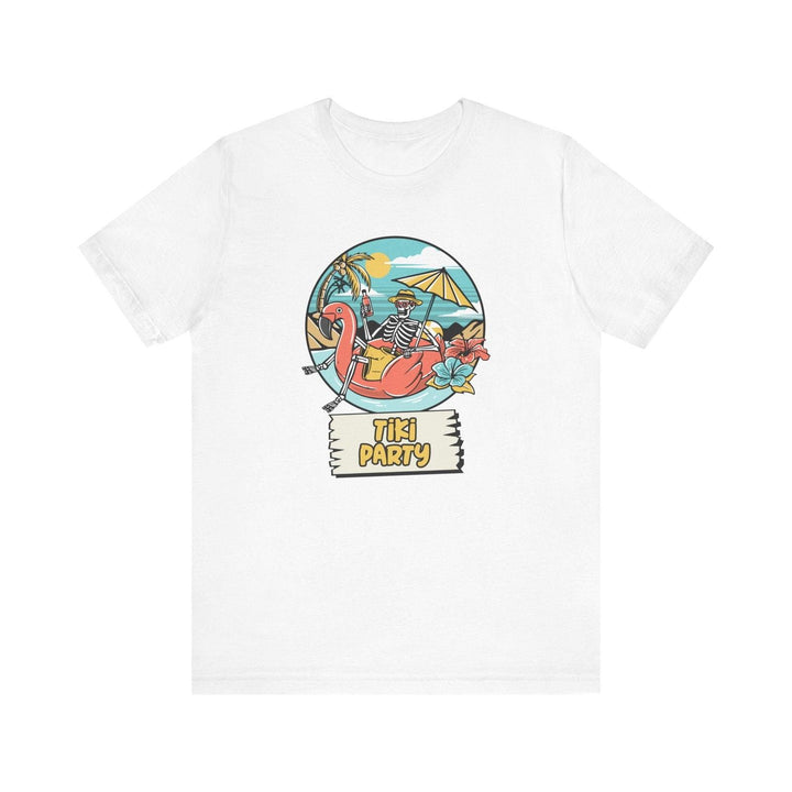 Beach Skeletons in Paradise T Shirt | White