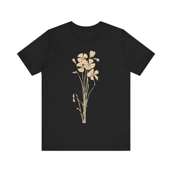 Flower Sketchy Bloom T Shirt | Black