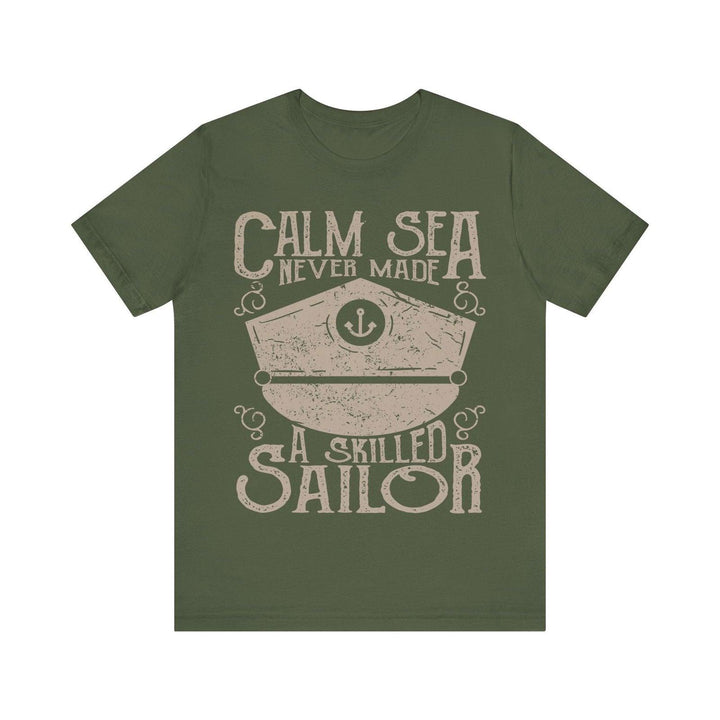 Fishing Skilled Sailor T Shirt | Military Green