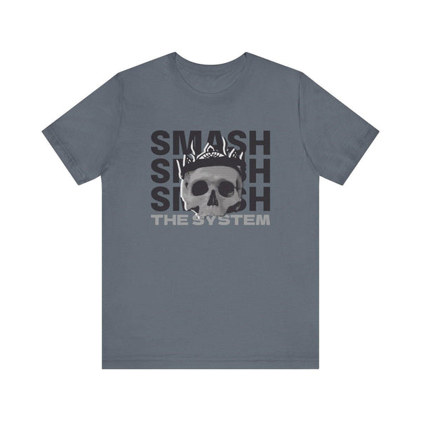 Adventure Smash the System T Shirt | Steel Blue