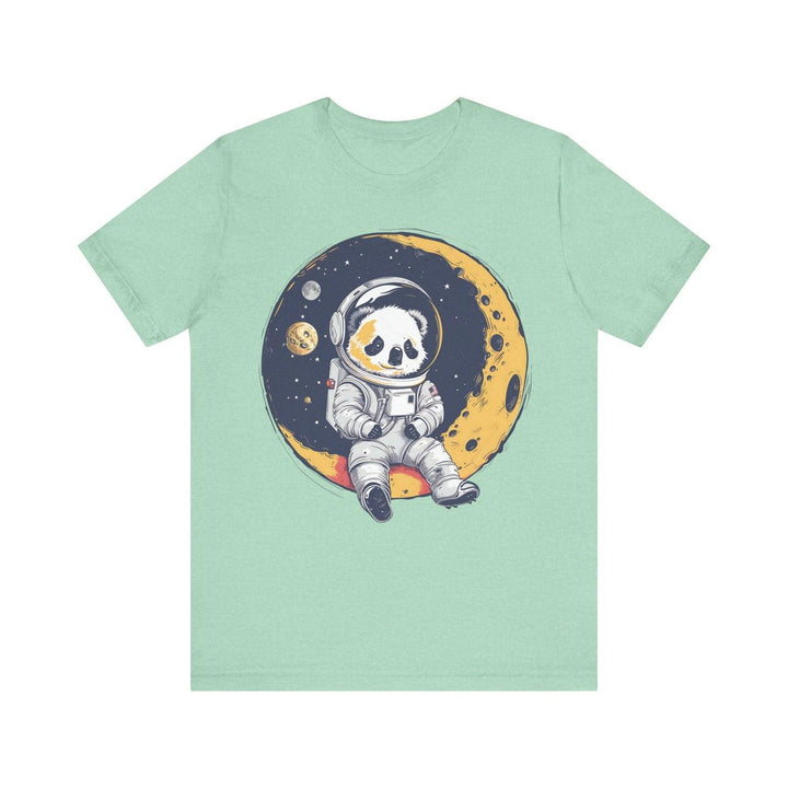 Nasa Space Panda Adventure T Shirt | Heather Mint