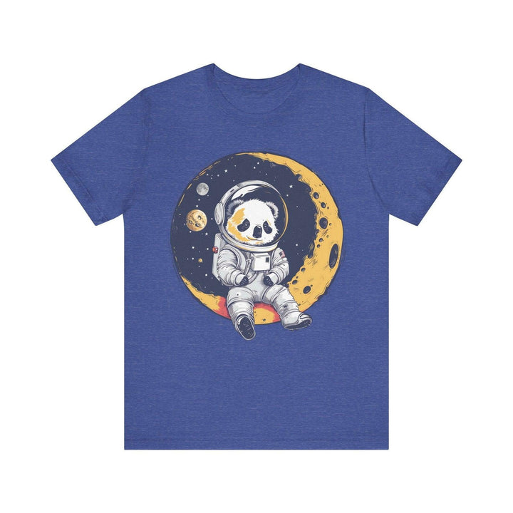 Nasa Space Panda Adventure T Shirt | Heather True Royal