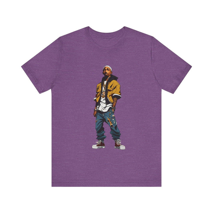 Hip Hop Street Hustler T Shirt | Heather Team Purple