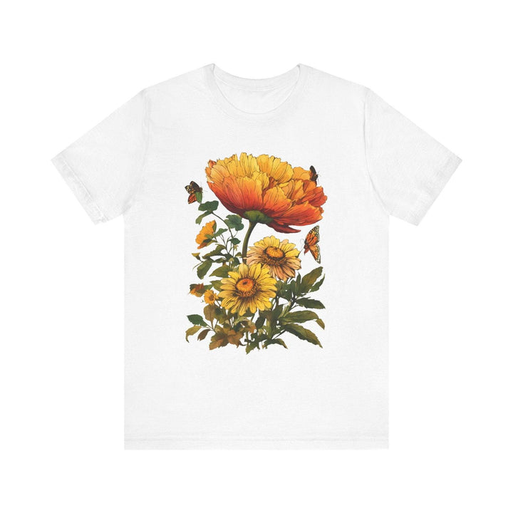 Flower Sunlit Garden T Shirt | White