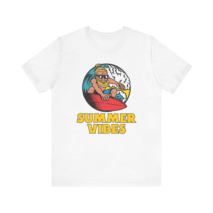 Beach Surfer’s Chill Vibes T Shirt | White