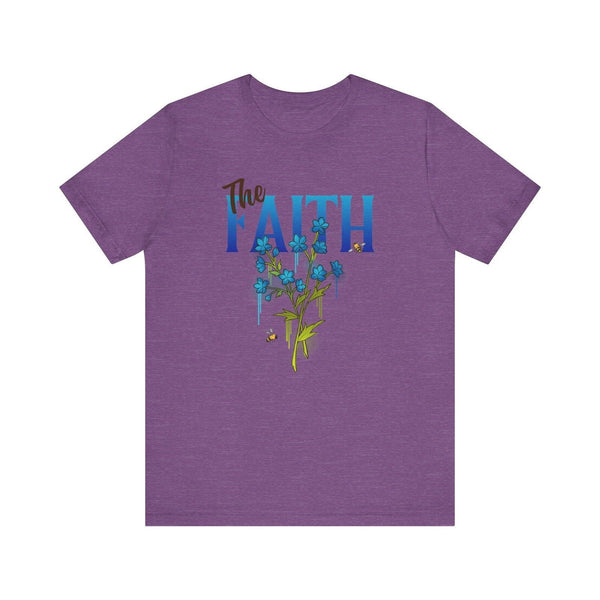 Christian The Faith Flower T Shirt | Heather Team Purple