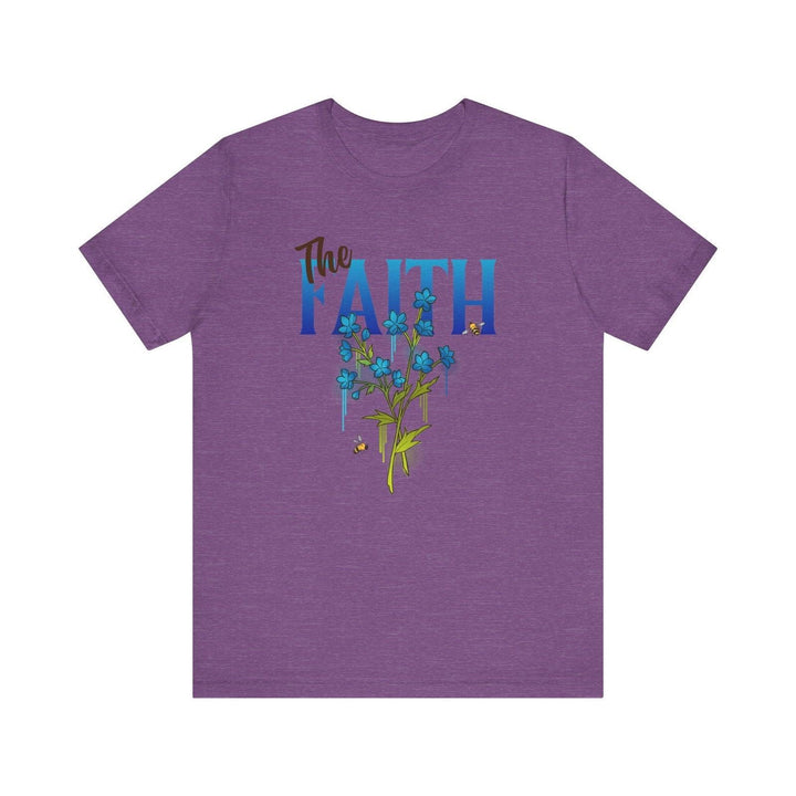 Christian The Faith Flower T Shirt | Heather Team Purple