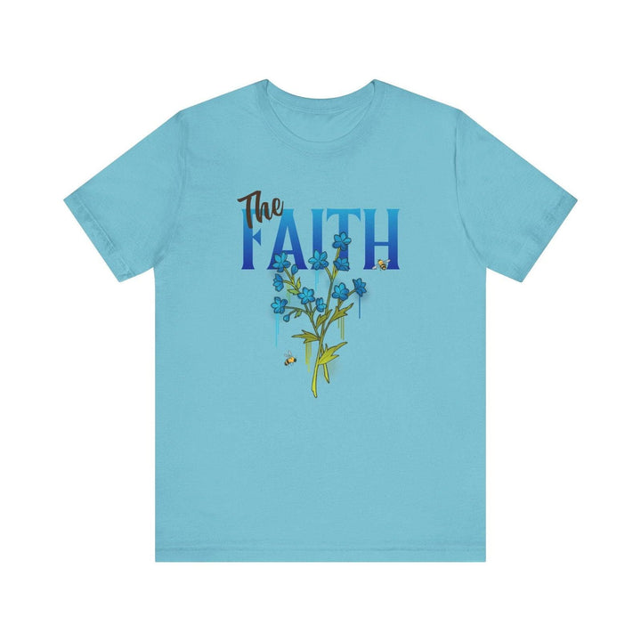 Christian The Faith Flower T Shirt | Turquoise