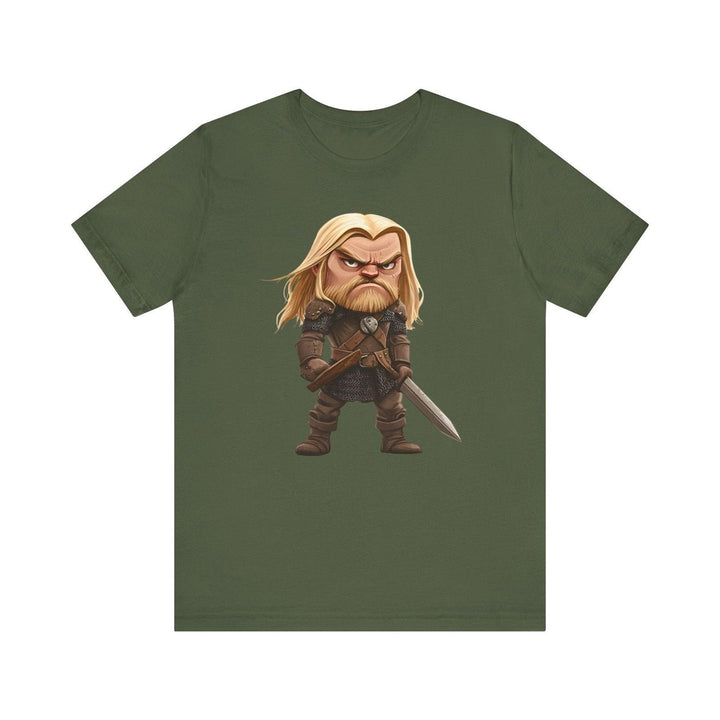 Zelda Tiny Viking Defender T Shirt | Military Green