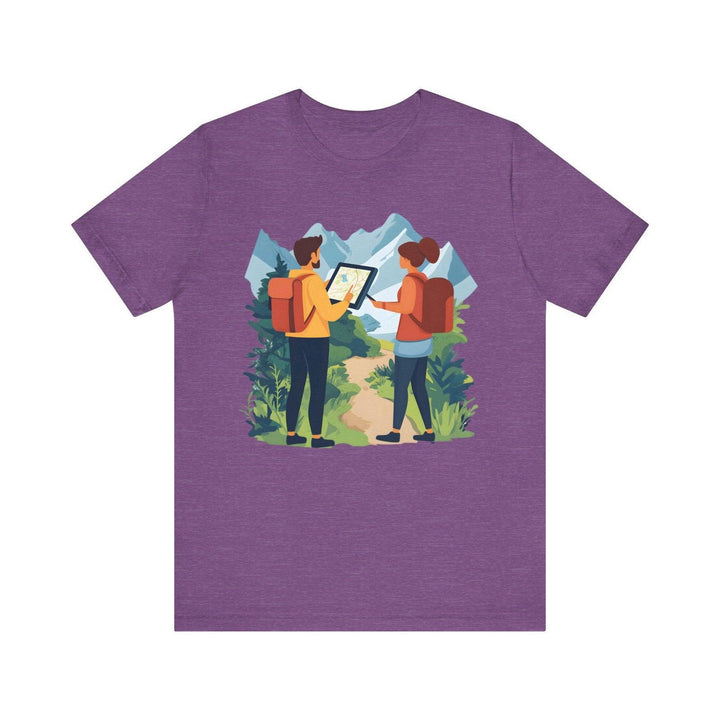 Hiking Trail Explorers T Shirt | Heather Team Purple