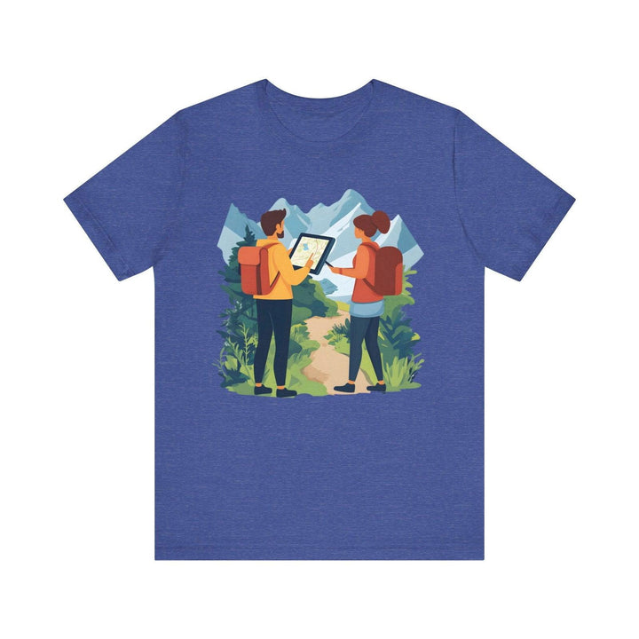 Hiking Trail Explorers T Shirt | Heather True Royal